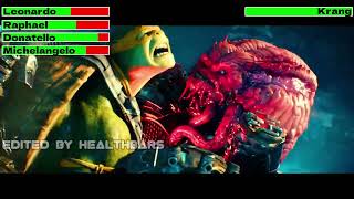 Teenage Mutant Ninja Turtles vs Krang with healthbars [upl. by Eiznikam]