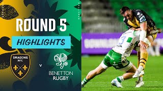 Dragons RFC v Benetton  Highlights  Round 5  URC 202425 [upl. by Vena224]