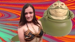 LEGO Jabbas Palace 9516 Star Wars Review with Slave Leia  BrickQueen [upl. by Sueddaht350]