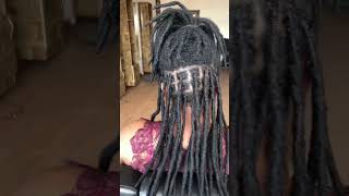 How I do my relocking rihanna locsextensions hairstyle naturalhair locs dreadlocks [upl. by Ward]