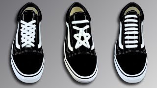 3 COOL WAYS TO LACE VANS OLD SKOOL Vans Old Skools Lacing [upl. by Cryan578]