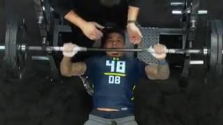 Teez Tabor Does Only 9 Reps On Bench Press After Calling Himself quotThe Best Player in The Draftquot [upl. by Eiddet346]