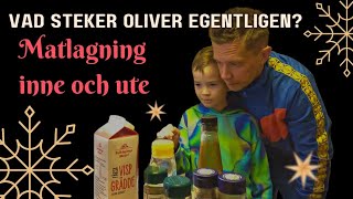 4e amp 5e december vlogg  Oliver hjälper till med matlagning grillar i snön och bakar lussekatter [upl. by Von]