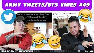 NSD REACT  ARMY TweetsBTS Vines 49 [upl. by Aihsat]