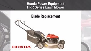 HRR216 Lawn Mower Blade Replacement [upl. by Alahs980]