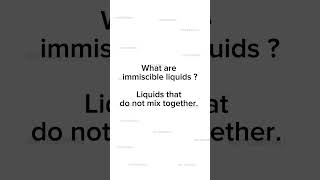 What are immiscible liquids   Types of liquids [upl. by Hicks]