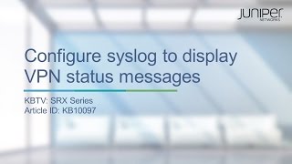 How to configure syslog to display VPN status messages [upl. by Liagiba511]