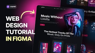 UXUI Design Tutorial in Figma  Design Modern Website from Scratch [upl. by Vetter]