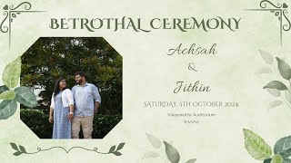 Betrothal Ceremony  Dr Achsah amp Dr Jithin [upl. by Ecirp]