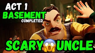 Hello Neighbor Act 1  Reach Till Basement  Scary🙀 Game of The Year 2024 [upl. by Lednew]