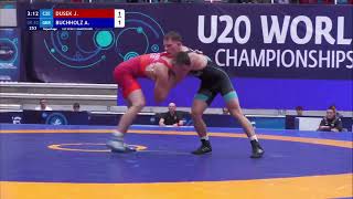 J DUSEK CZE vs A BUCHHOLZ GER  Repechage 82 GR  u20 world championships 2024 [upl. by Prader74]