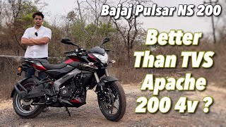 2023 Bajaj Pulsar NS 200 Review  Better Than TVS Apache 200 4v [upl. by Osmund]