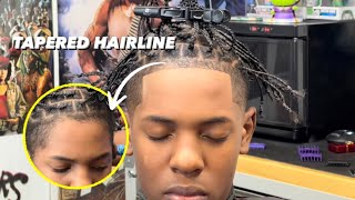 How to do a Tapered Hairline for Braids [upl. by Nosecyrb]