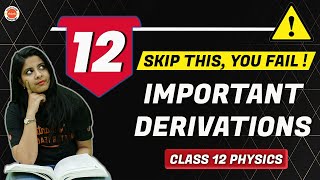 Most Important Derivations of Class 12 Physics  Board Exam 2023  Vedantu Malayalam [upl. by Hammond]