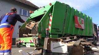 Sperrmüll Faun Powerpress Teil2  Bulky Waste Garbage Truck Part2 [upl. by Hcire229]