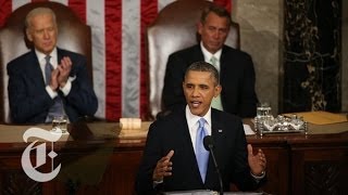 State of the Union 2014 Address Obama on Raising the Minimum Wage  The New York Times [upl. by Anwahsad]