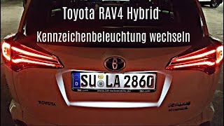 Toyota RAV4 Hybrid XA4  Kennzeichenbeleuchtung wechseln [upl. by Glen]