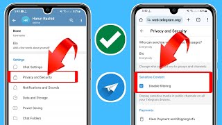 Cómo habilitar contenido confidencial Telegram Android e iOS  Contenido sensible de Telegram 2024 [upl. by Rehpretsirhc384]