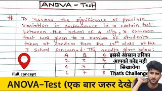 ANOVA Test  OneWay ANOVA test  TwoWay ANOVA test  ANOVA Ftest  ANOVA  Hypothesis testing [upl. by Yeslek]