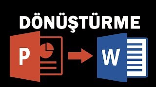 PowerPoint Belgesini Word Belgesine Dönüştürme [upl. by Attennhoj103]