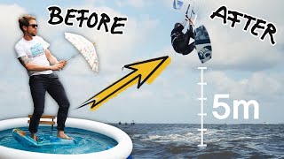 Learning How to Jump KITESURFING in 7 Days 8 Tips a Beginner Should Know [upl. by Airbmak]