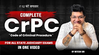 Live🔴 Complete CrPC in One Video  Criminal Procedure Code 1973  Judiciary Exams  With Alec [upl. by Gainor643]