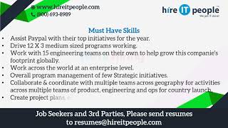 Senior Program Manager Jobs  Columbus OH  Job ID 34077 [upl. by Narayan]