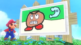 I Added CUSTOM HINT ART to Super Mario Odyssey [upl. by Rehpotsirhc431]