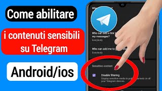 Come abilitare i contenuti sensibili su Telegram Androidios contenuto sensibile di Telegram [upl. by Allegra]