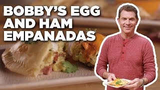 Bobby Flays Egg and Ham Empanadas  Brunch  Bobbys  Food Network [upl. by Dibbell34]