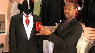 How to Fold a Tuxedo Kerchief  Tuxedos [upl. by Friedrick266]