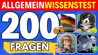 XXLAllgemeinwissenstest mit 200 Fragen  Wissensmarathon Quiz aus 10 Gebieten [upl. by Monique]