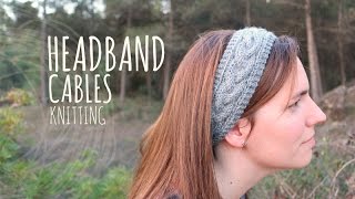 Tutorial Knitting Headband with Cables [upl. by Swain]