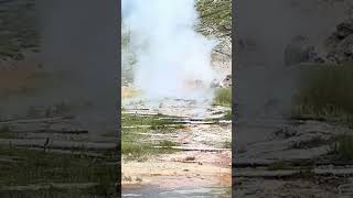 Spray Geyser Just Down The Trail From Imperial Geyser Not Too Far From Fairy Falls yellowstone [upl. by Jo-Ann]