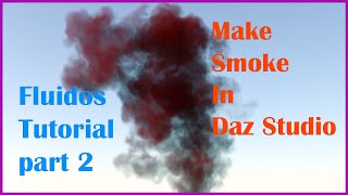 Fluidos part 2 making smoke in Daz Studio [upl. by Atilek55]