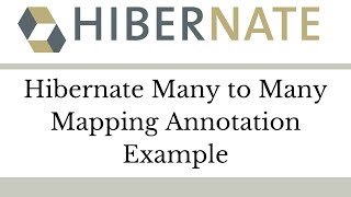 13 Hibernate Many to Many Mapping Annotation Example [upl. by Lentha]