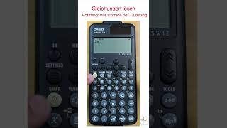 Casio fx991DE CW Gleichungen lösen [upl. by Janessa]