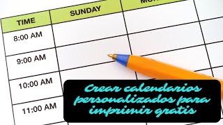 Crear calendarios personalizados gratis y online para el 2023 [upl. by Wistrup]