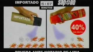 Comercial Sapolio insecticida quotsoldados prueba ante notarioquot [upl. by Saimon]