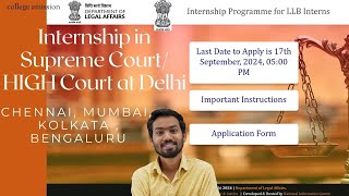 LBB INTERNSHIP  LAW INTERNSHIP DEPRATMENT OF LEGAL AFFAIRS  Internship Programme for LLB Interns [upl. by Tootsie]