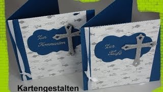 25 Video  Karte zur Kommunion  Taufe  Konfirmation basteln cardmaking [upl. by Tucker682]