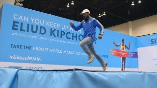 Runners Attempt Eliud Kipchoge’s World Record Marathon Pace [upl. by Odette]