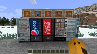 REAL Vending Machines in Minecraft CocaCola Pepsi Cheetos Candy and MORE [upl. by Penelopa]