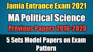 Jamia 2021 MA Political Science Previous Paper and Question Bank  Exam Treasury [upl. by Lenee456]