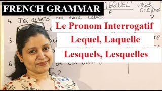 Le Pronom Interrogatif  Lequel Laquelle Lesquels Lesquelles [upl. by Julio479]