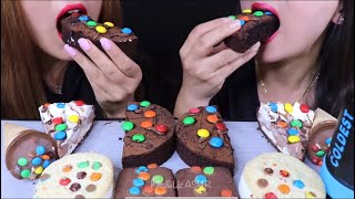 KIM amp LIZ ASMR BITES ONLY MampM DESSERTS ASMR [upl. by Labaw]