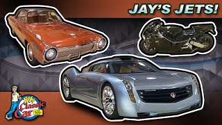 Jay Lenos Turbine Powered Toys  GM EcoJet  1962 Chrysler Turbine  Y2K Motorcycle [upl. by Avad424]