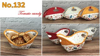 퀼트 No132 쿠키 바구니Cookie Basket Bowl 주방 퀼트 퀼트바구니 Etsy shop TomatoQuilt How to make 퀼트소품 만들기 [upl. by Aelber]