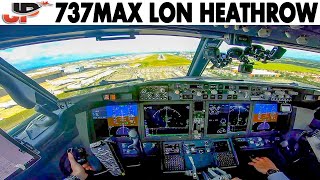 Boeing 737MAX into London Heathrow  Pilot Landing Briefing [upl. by Matronna]