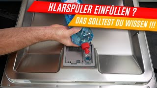 Geschirrspüler Klarspüler nachfüllen mach nicht diesen FEHLER Küchenkönig 4K Video [upl. by Yelruc]